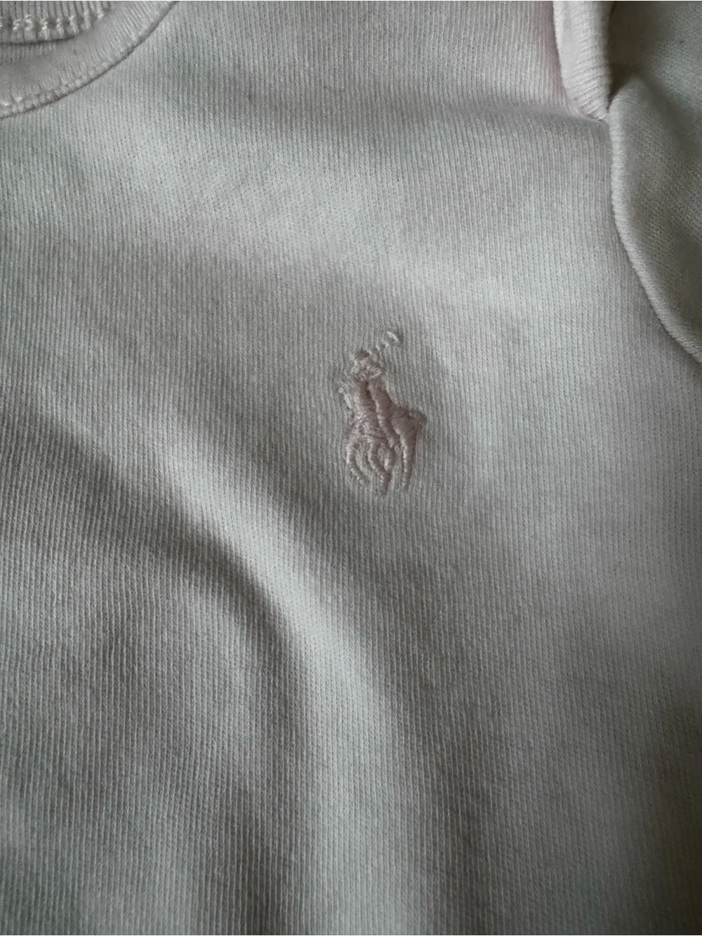 Ralph Lauren Baby Girl Cotton Long-Sleeve Bodysuit in Delicate Pink 3-6 Months